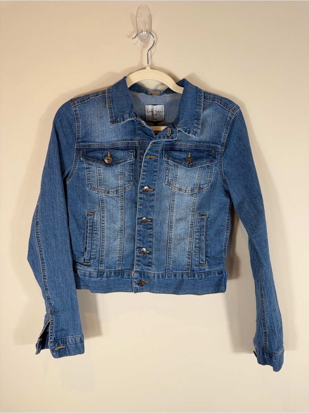 Love Tree Blue Denim Jean Classic Jacket size small